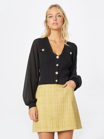 Karen Millen Knit Cardigan 'Georgette' in Black: front