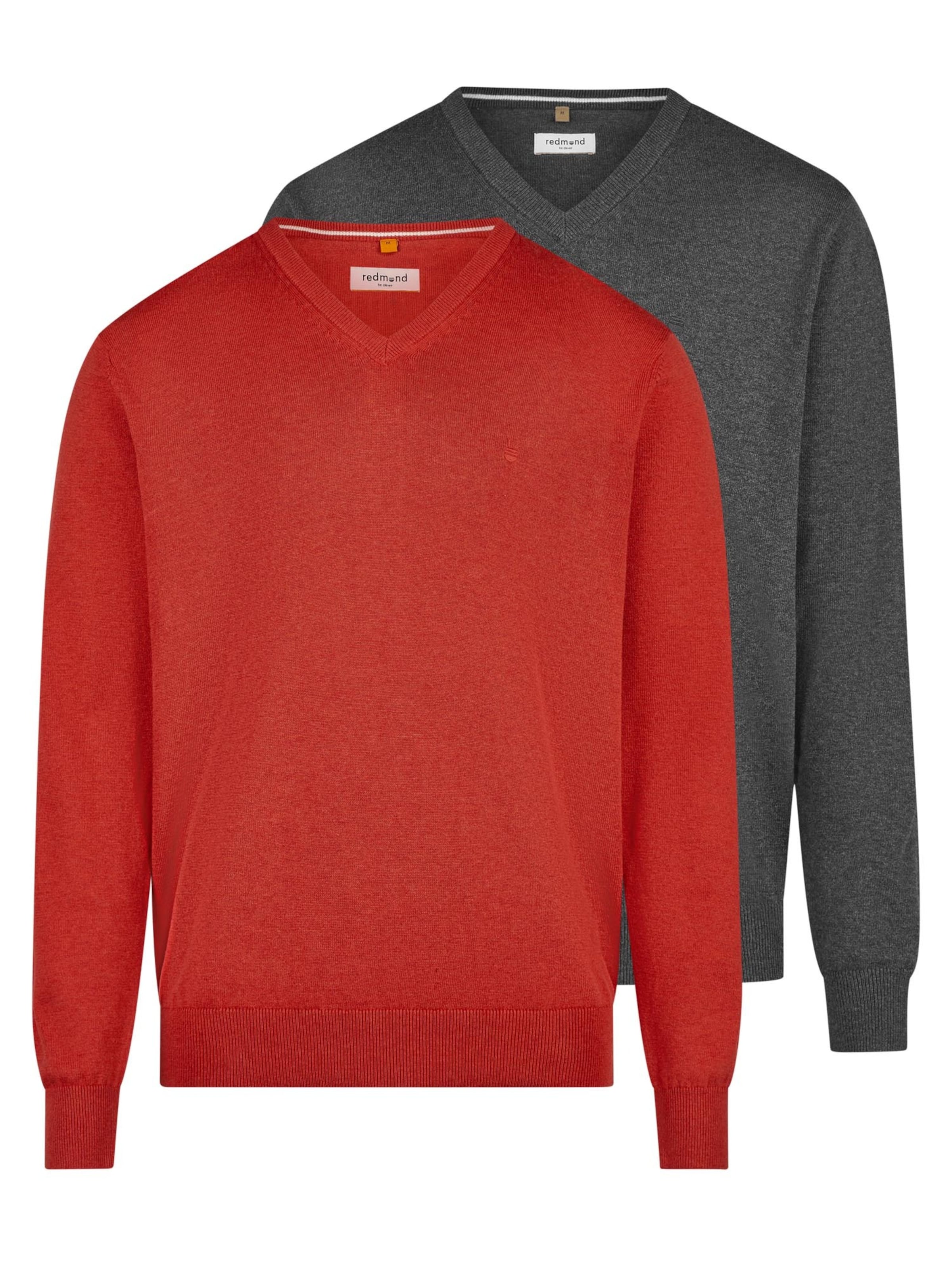 redmond Pullover 'Basic'‌‌‌‌‌‌‌‌ in Rot: Vorderseite