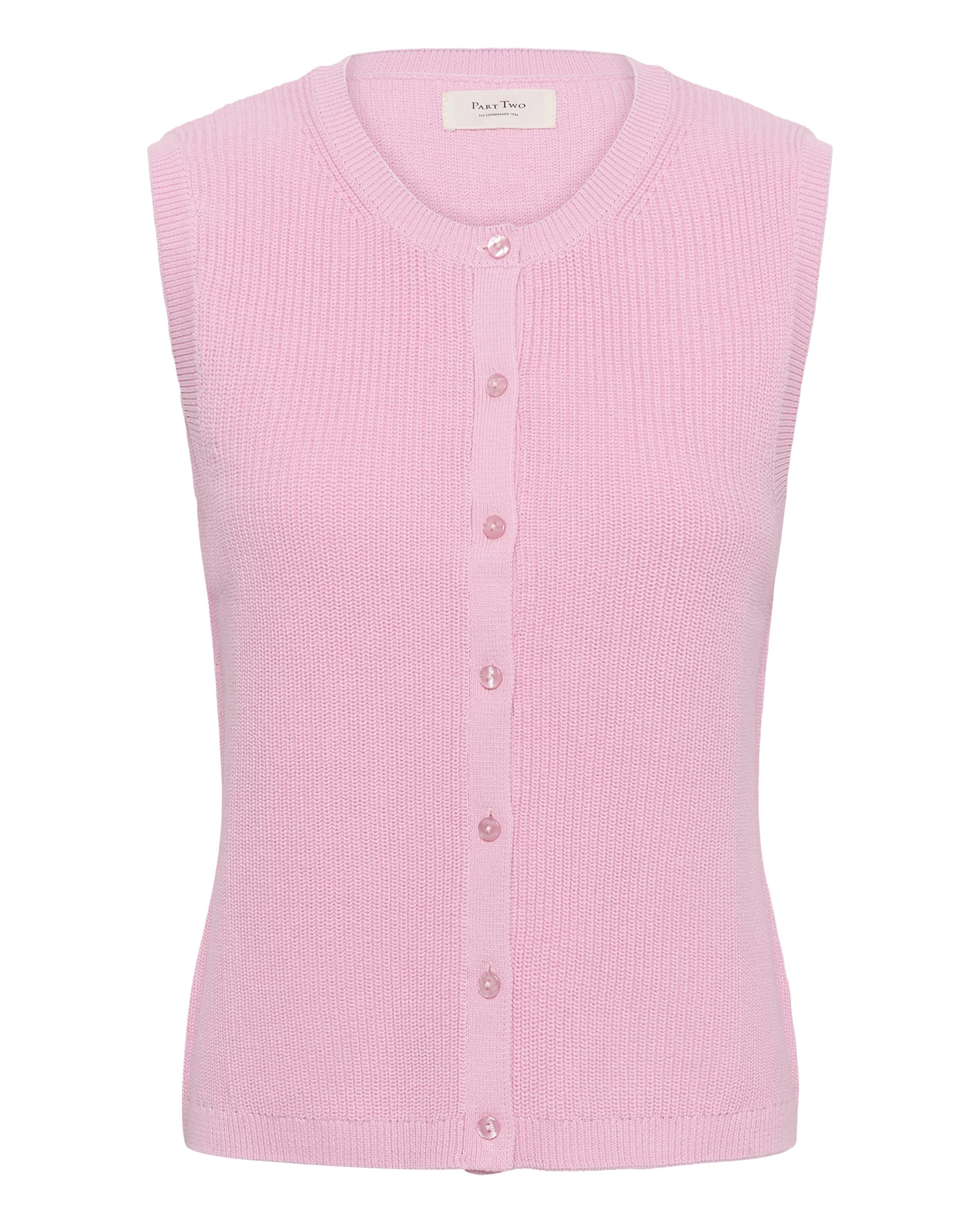 Part Two Knitted Vest 'Gemma' in Pink: front