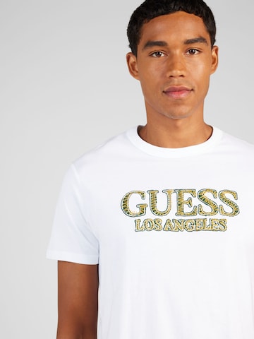 GUESS Tričko 'Los Angeles' – bílá