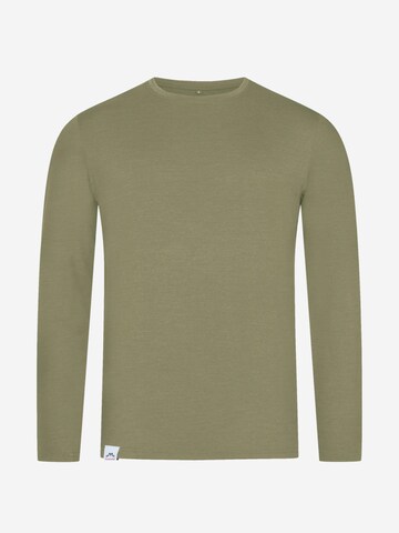 Alpenwert Shirt 'Longsleeve Herren Merino' in Green: front
