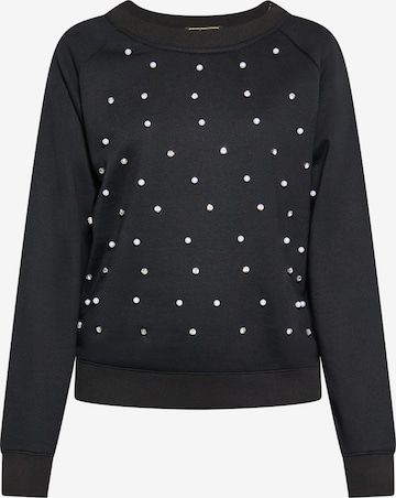 Sweat-shirt faina en noir : devant