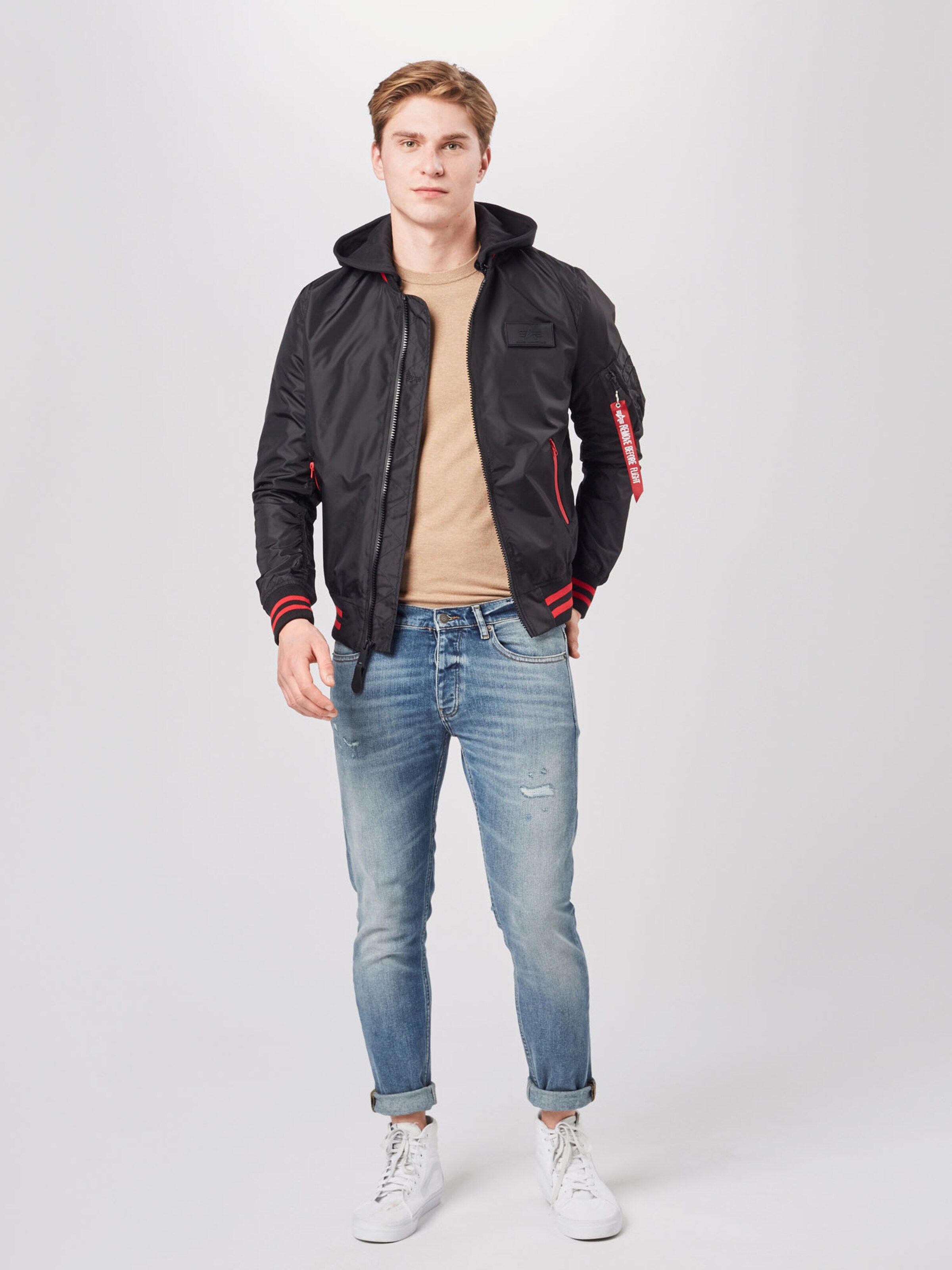 Männer Große Größen ALPHA INDUSTRIES Jacke in Schwarz - VR02138 Männer Große Größen ALPHA INDUSTRIES Jacke in Schwarz - VR02138