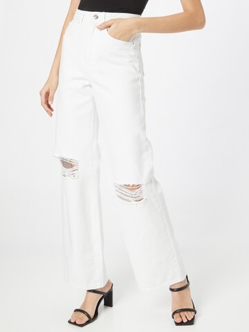 Wide leg Jeans 'HOPE' di ONLY in bianco: frontale