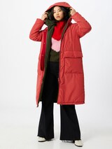 Woman in a long red parka by OOF