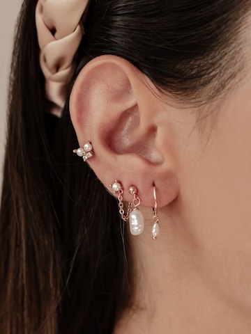 Hey Happiness - Pendientes 'Pearl Quartet' en oro