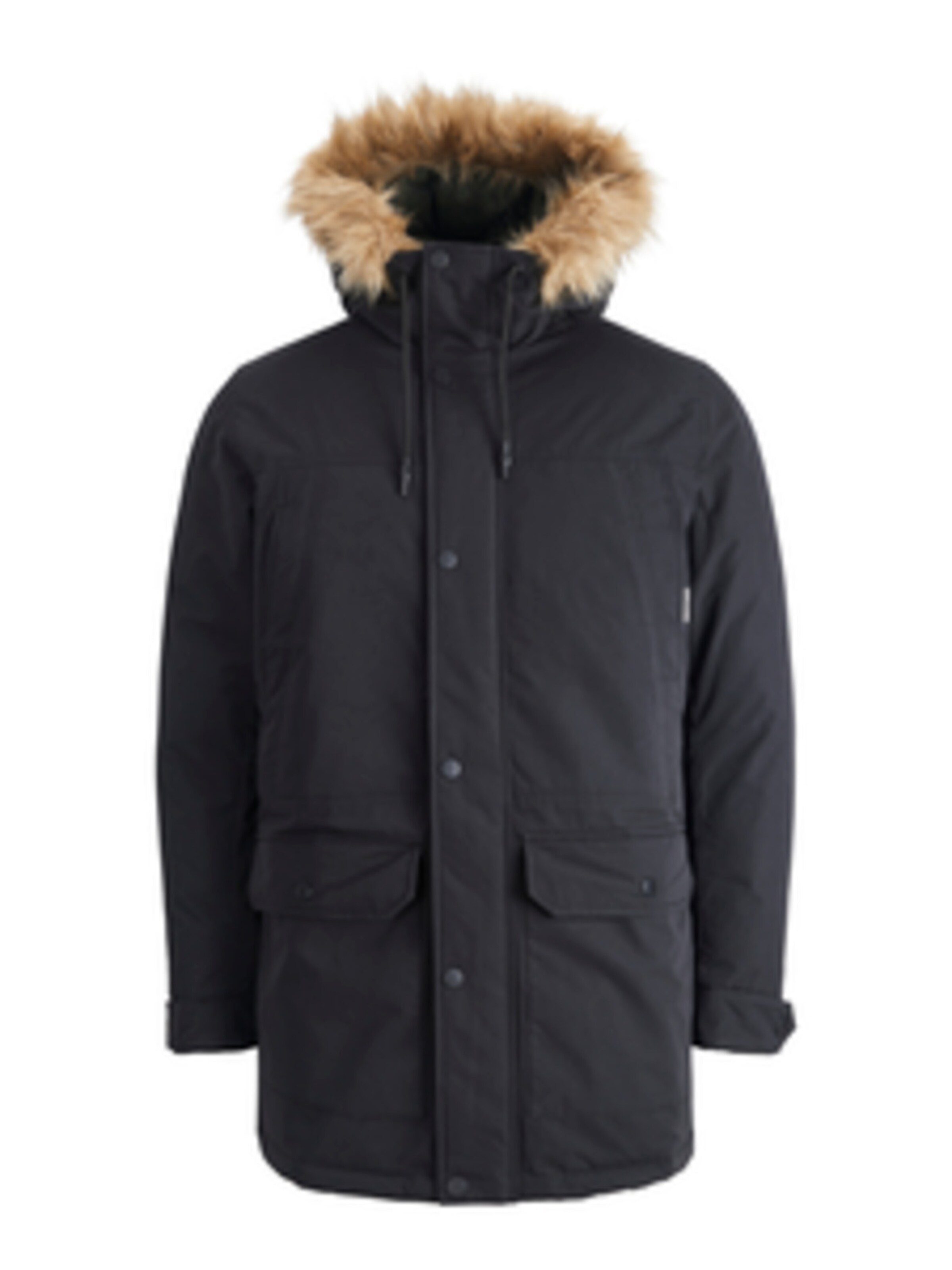 JACK & JONES Talveparka 'Winner', värv must: eest vaates