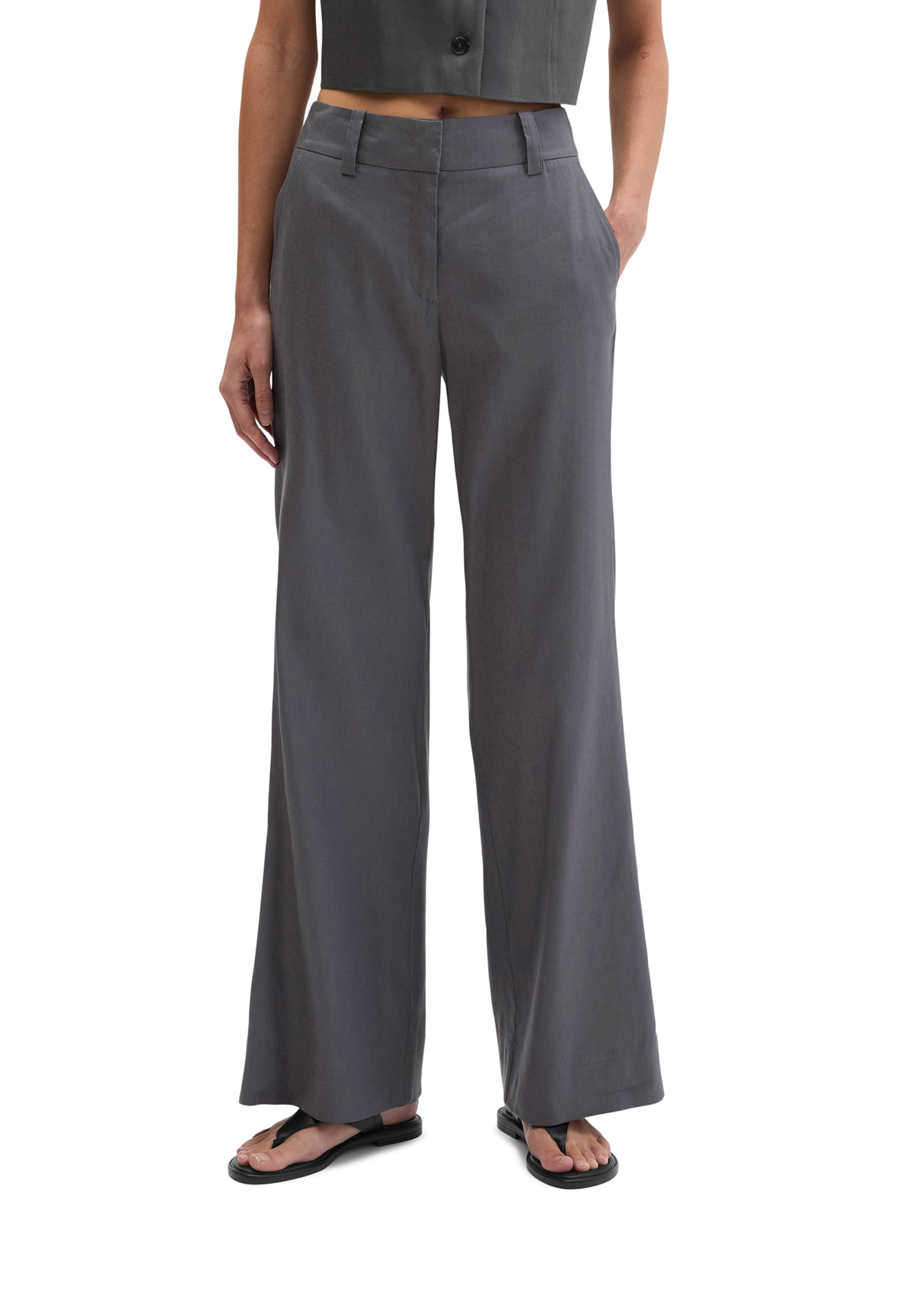 Marc O'Polo Regular Chino in Grijs: voorkant