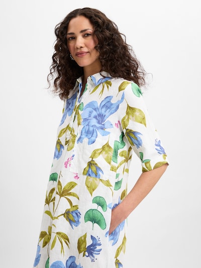Marie Lund Summer dress in Dusty blue / Green / Olive / White, Item view