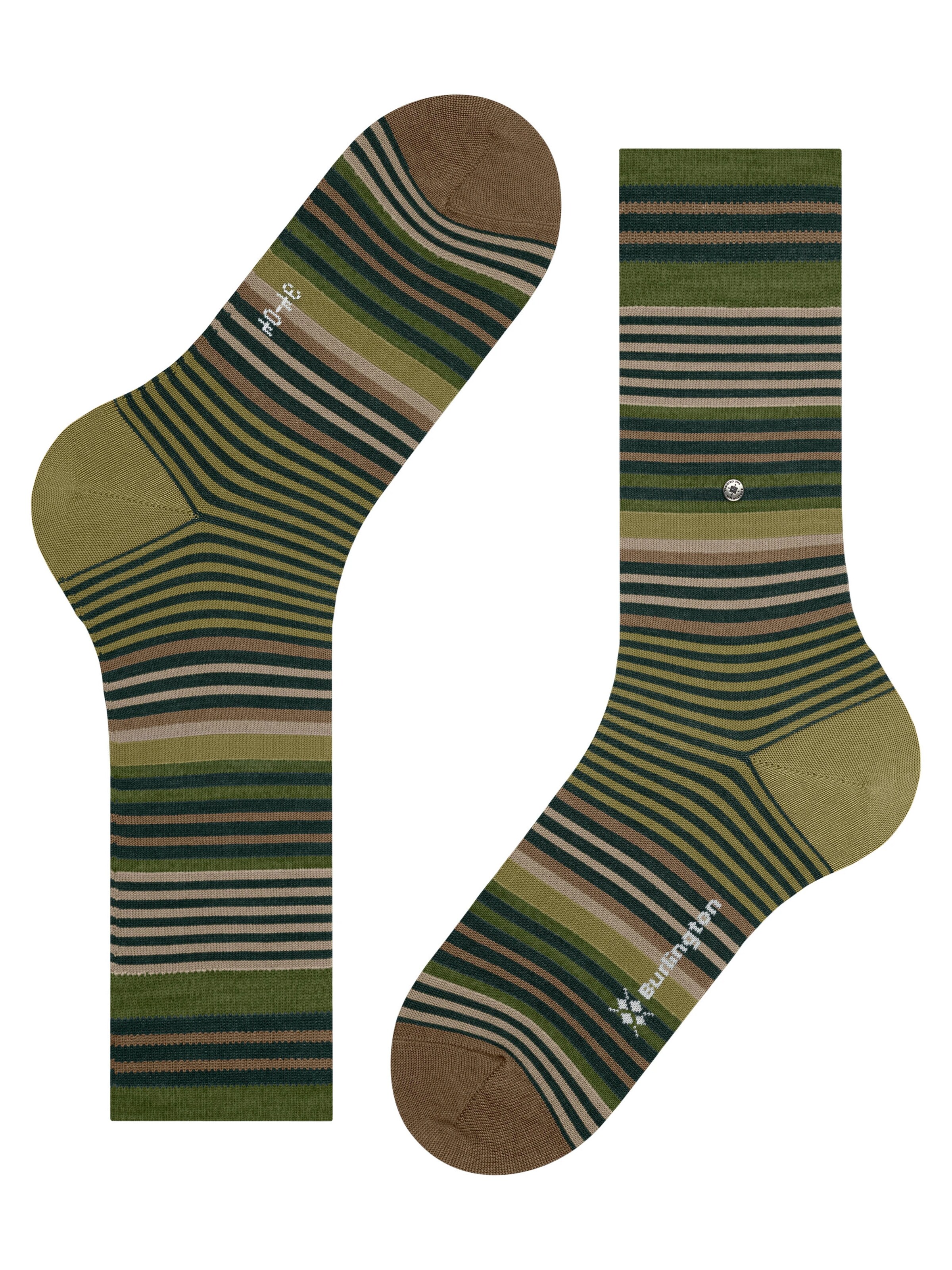 BURLINGTON Socks 'Stripe' in Green