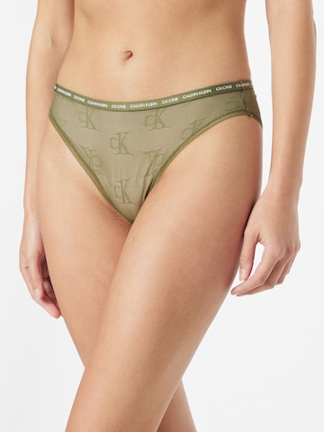 Calvin Klein Underwear قميص نسائي تحتي بلون أخضر: الأمام
