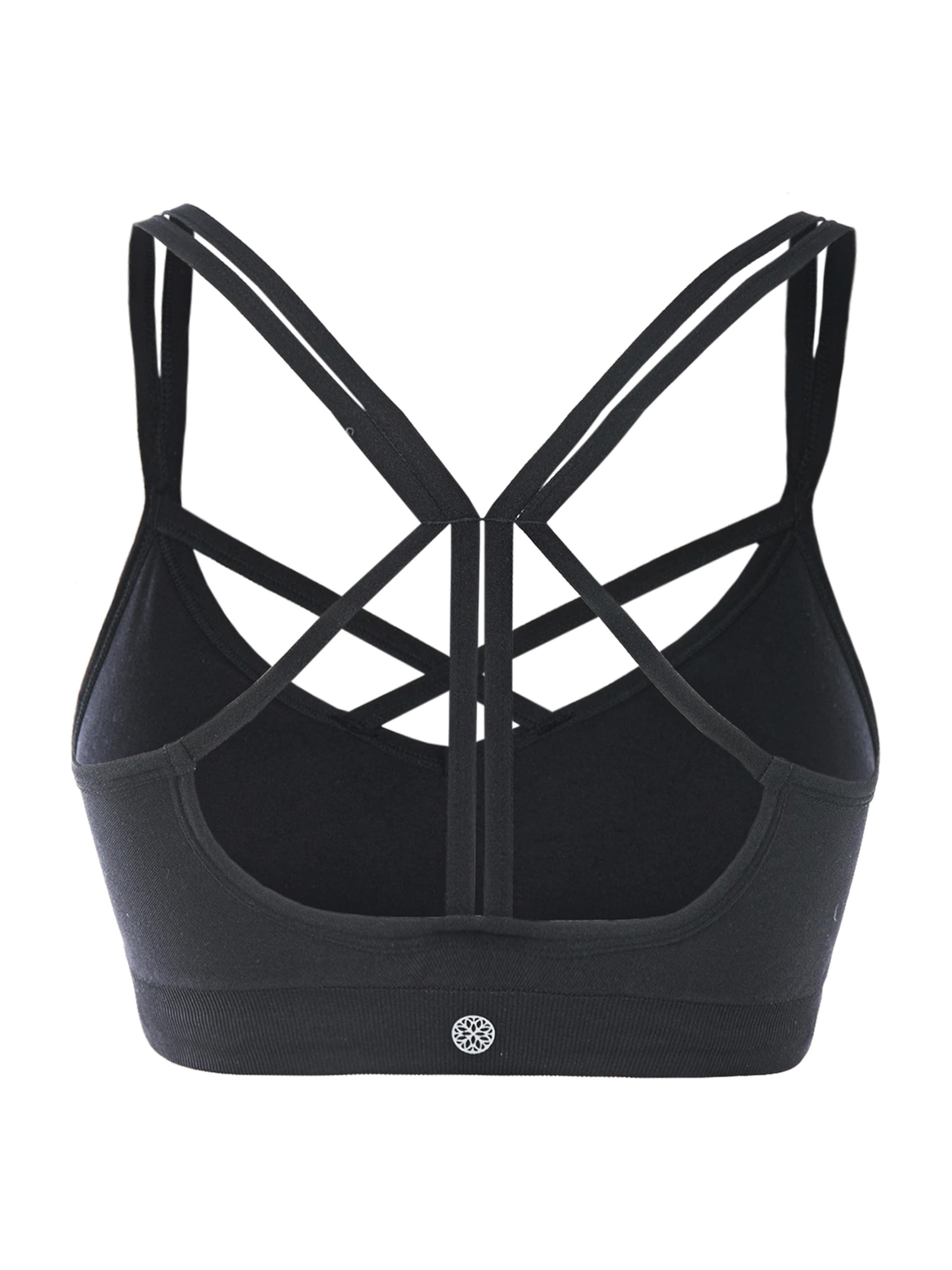 AthleciaBustier Sportski grudnjak 'Tulip' - crna boja