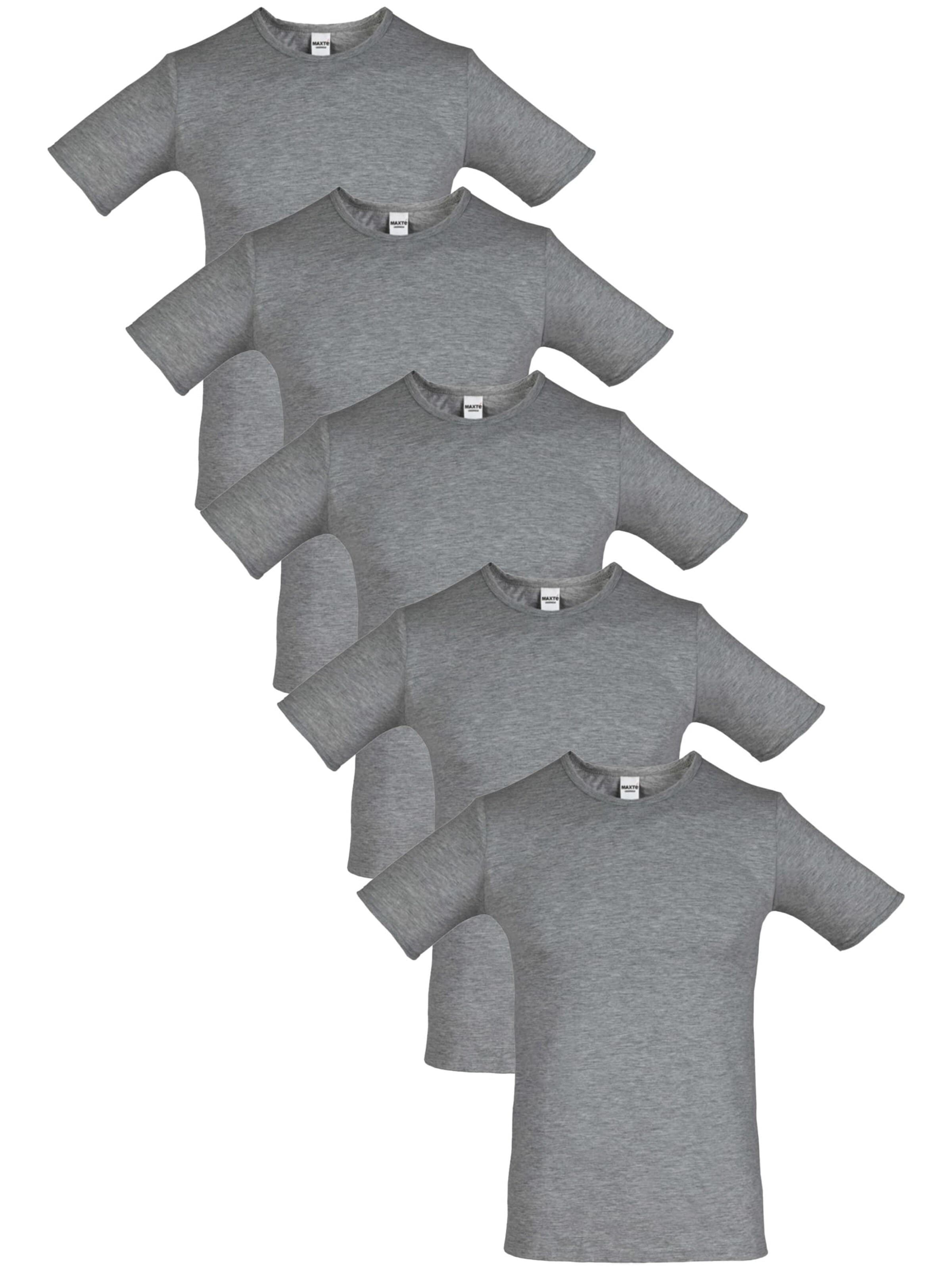 Maillot de corps 'BASIC MAX T-Shirt Men 5er Pack' Maxte en gris : devant