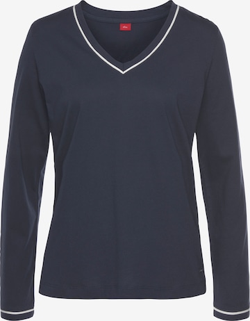 s.Oliver Slaapshirt in Blauw: voorkant