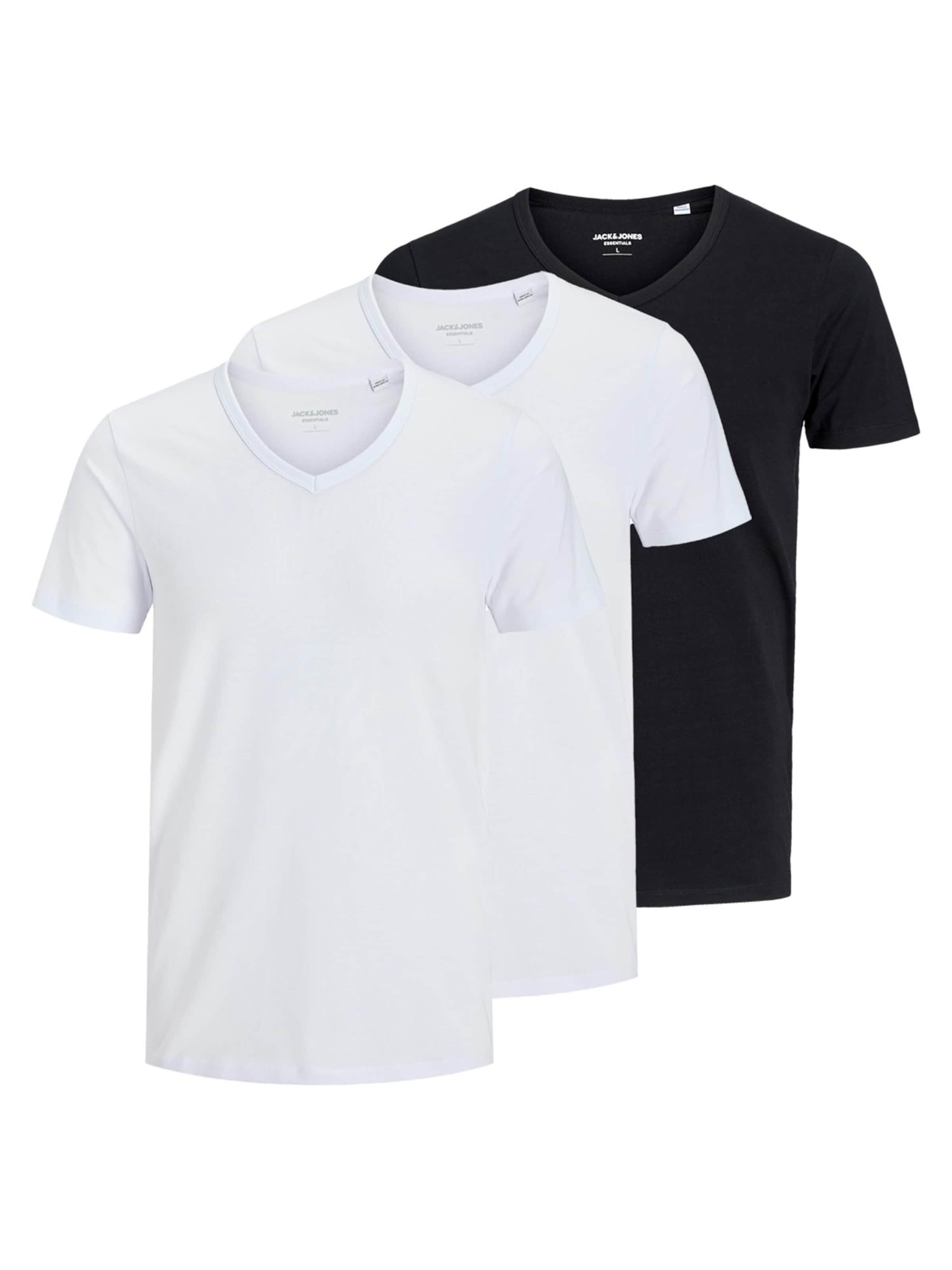 JACK & JONES Shirt 'Essentials' in S/Regular in de kleur Zwart gemêleerd, Productweergave
