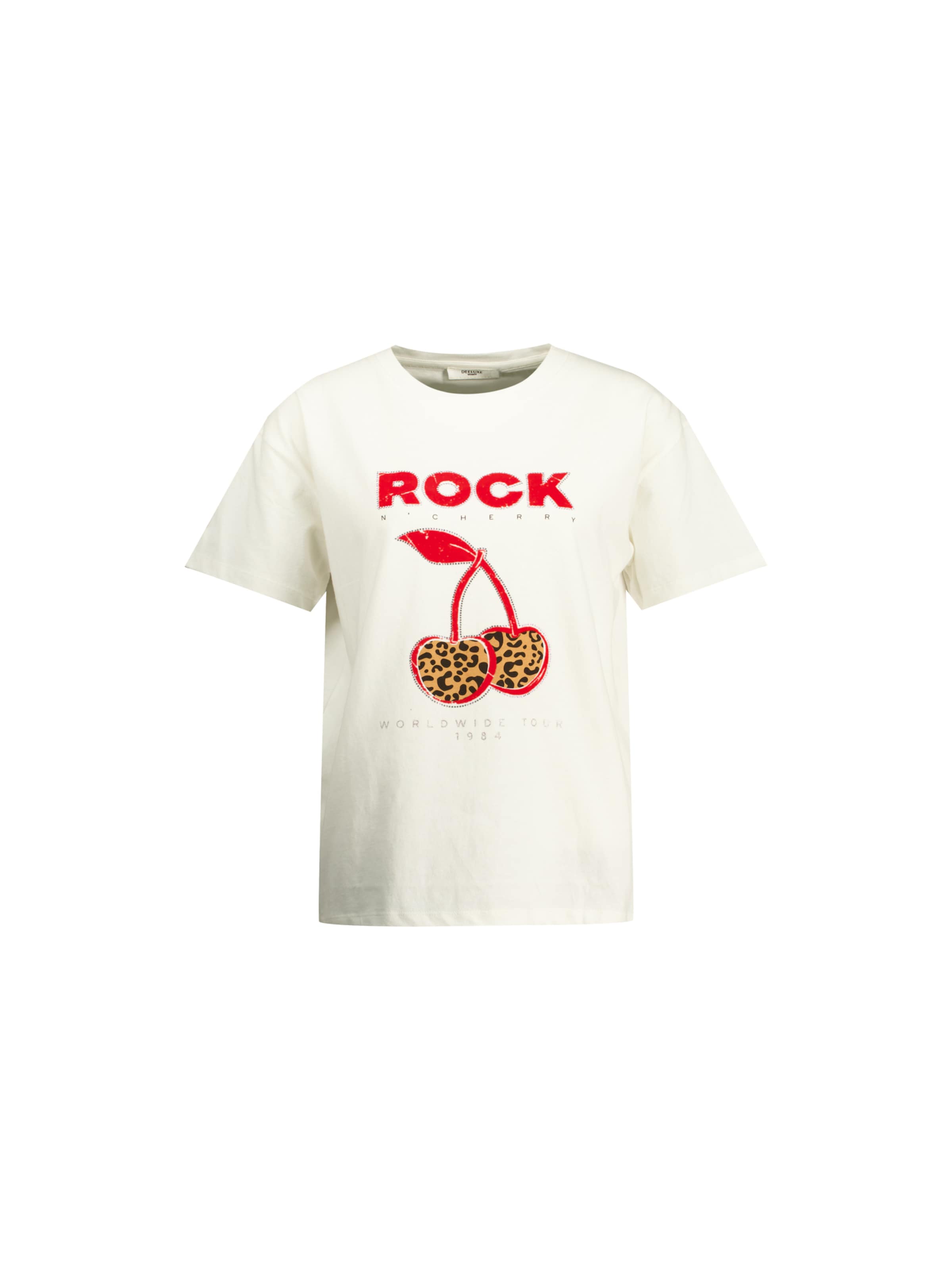 T-Shirt 'Rock Cherry' Deeluxe en blanc : devant