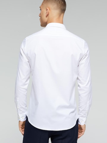 WE Fashion - Ajuste estrecho Camisa de negocios en blanco