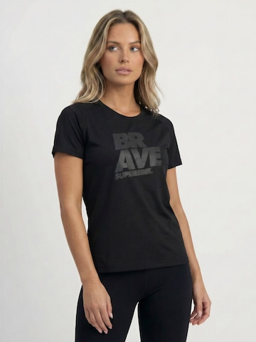 Maglietta 'AMY_' di SUPERREBEL® GEAR in nero: frontale