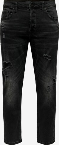 Regular Jeans 'Avi Beam' de la Only & Sons pe negru: față
