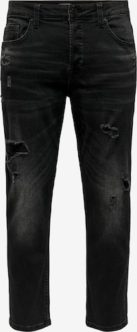 regular Jeans 'Avi Beam' di Only & Sons in nero: frontale