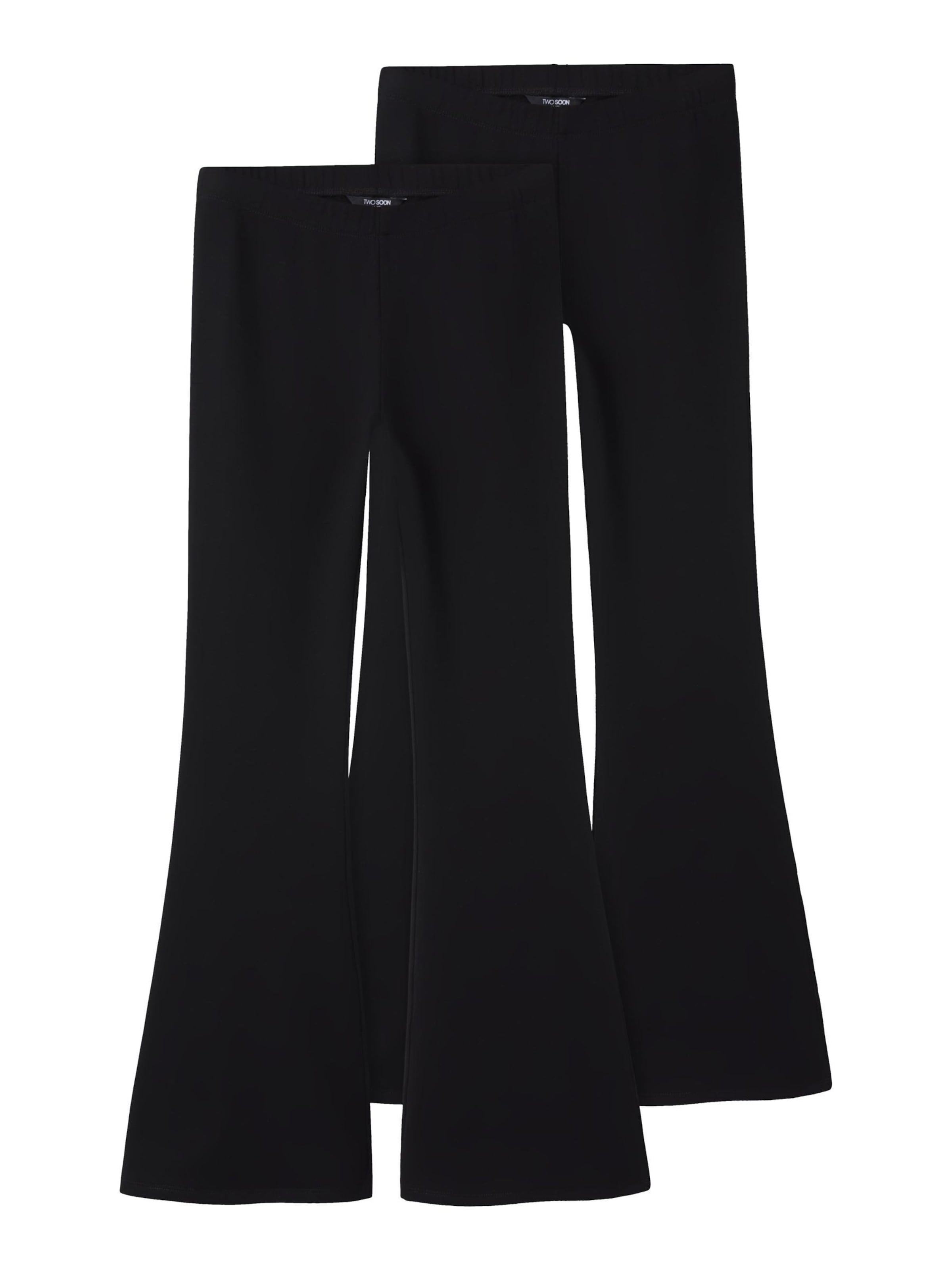 TWO SOON Леггинсы в Черный: спереди