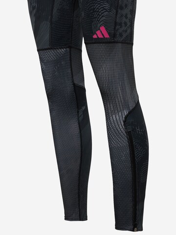 Skinny Pantaloni sportivi 'Adizero Saturday Long' di ADIDAS PERFORMANCE in nero