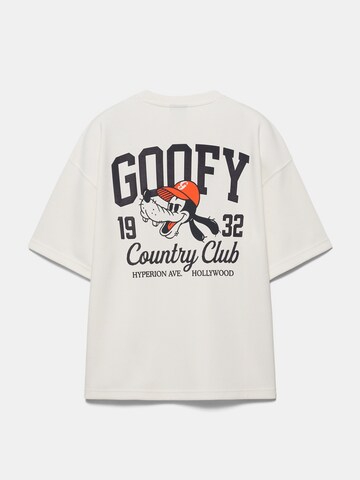 Pull&Bear Shirt 'GOOFY' in Wit