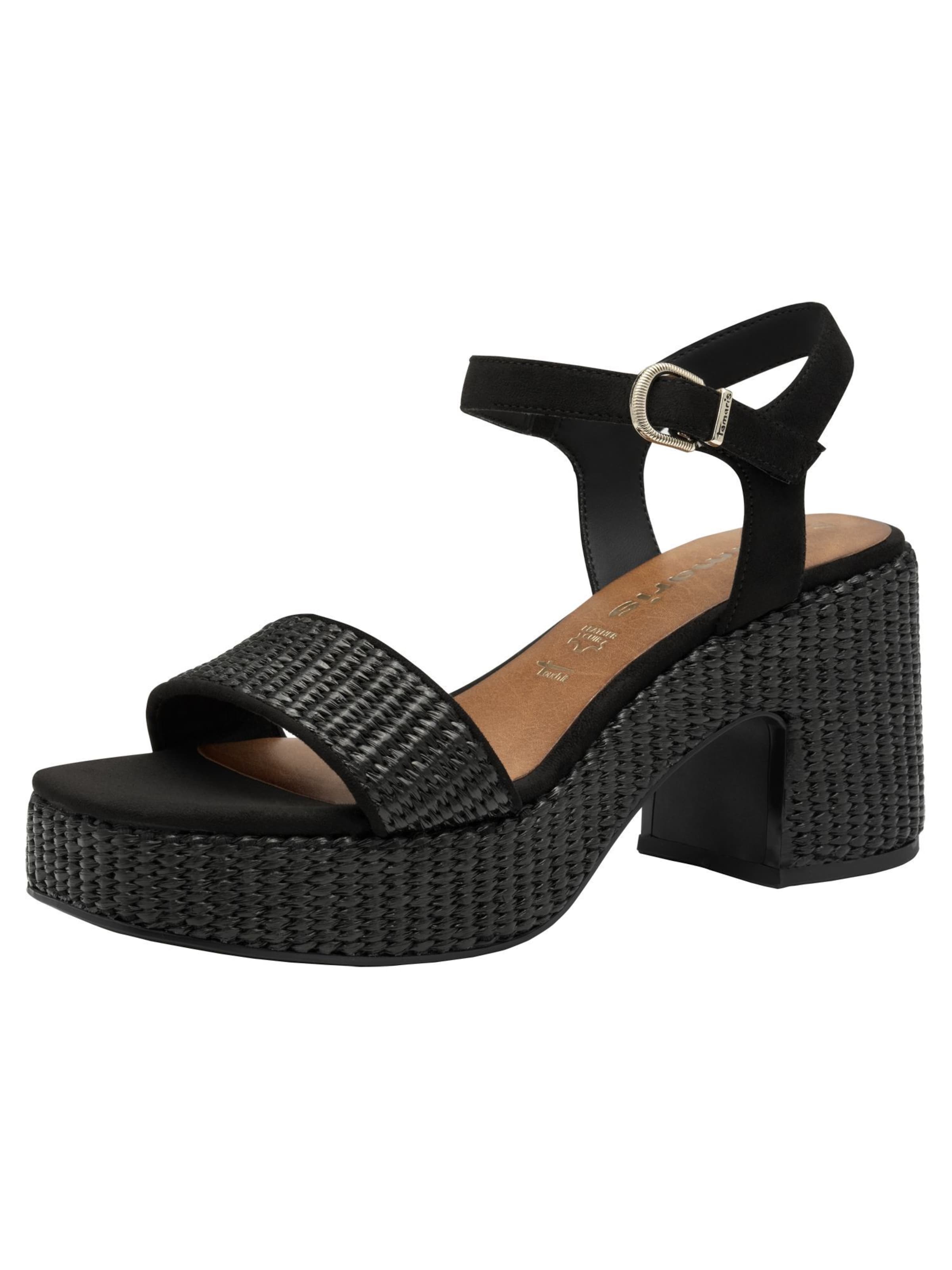 Tamaris Sandaal in Zwart: voorkant