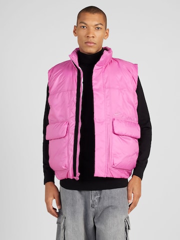 Gilet Nike Sportswear en rose : devant