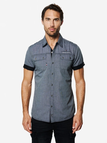 KOROSHI Slim Fit Paita värissä harmaa: etupuoli