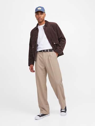 JACK & JONES Loosefit Bandplooibroek in Grijs