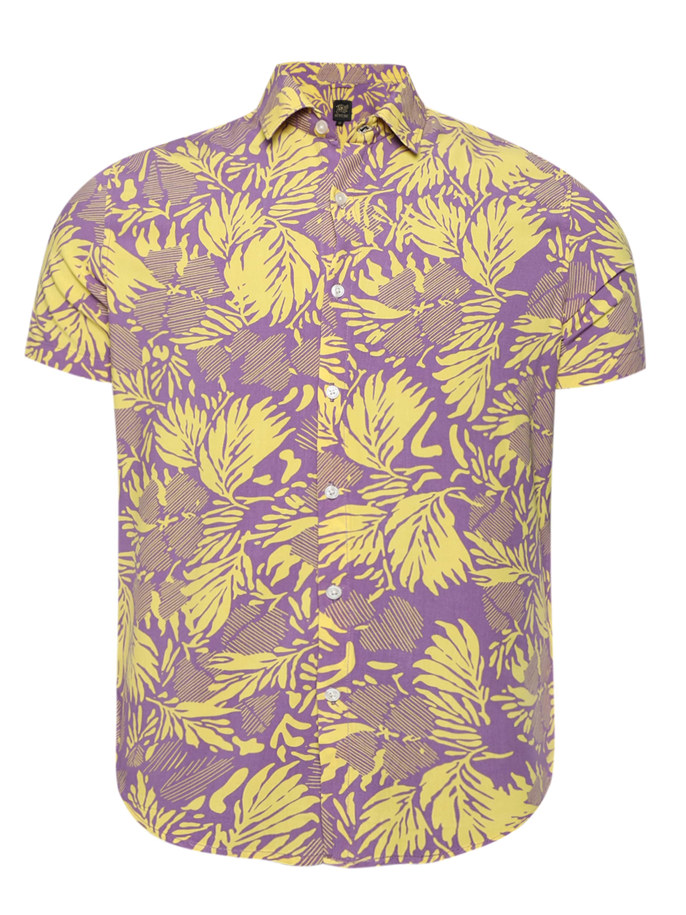 Campus Sutra Regularny krój Koszula 'Ezekiel' w kolorze fioletowy: przód