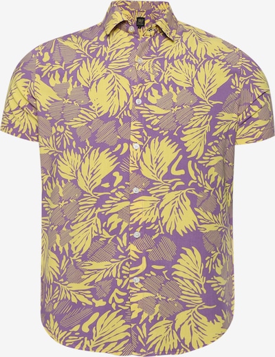 Campus Sutra Button Up Shirt 'Ezekiel' in Yellow / Purple, Item view