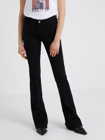 FRAME Flared Jeans in Schwarz: Vorderseite