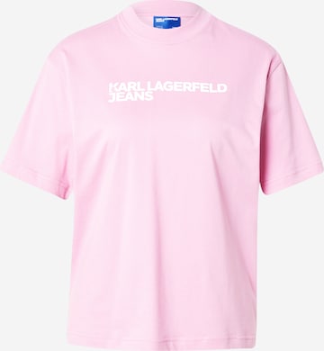 KARL LAGERFELD JEANS Тениска в розово: отпред