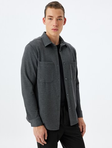 Koton Button Up Shirt in Grey: front