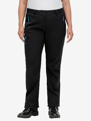 SHEEGO Regular Athletic Pants in Black: front