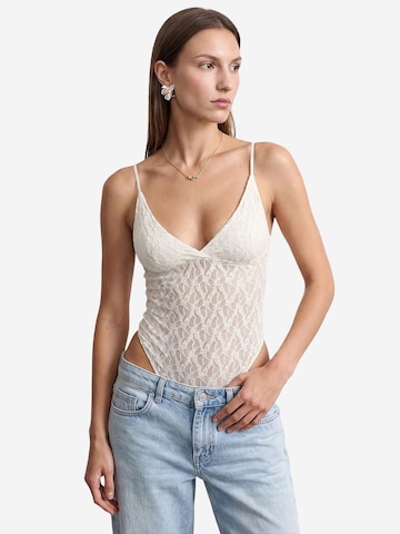 Dilvin Bodysuit 'Blusen' in White