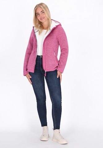 Schmuddelwedda Fleece jas in Roze
