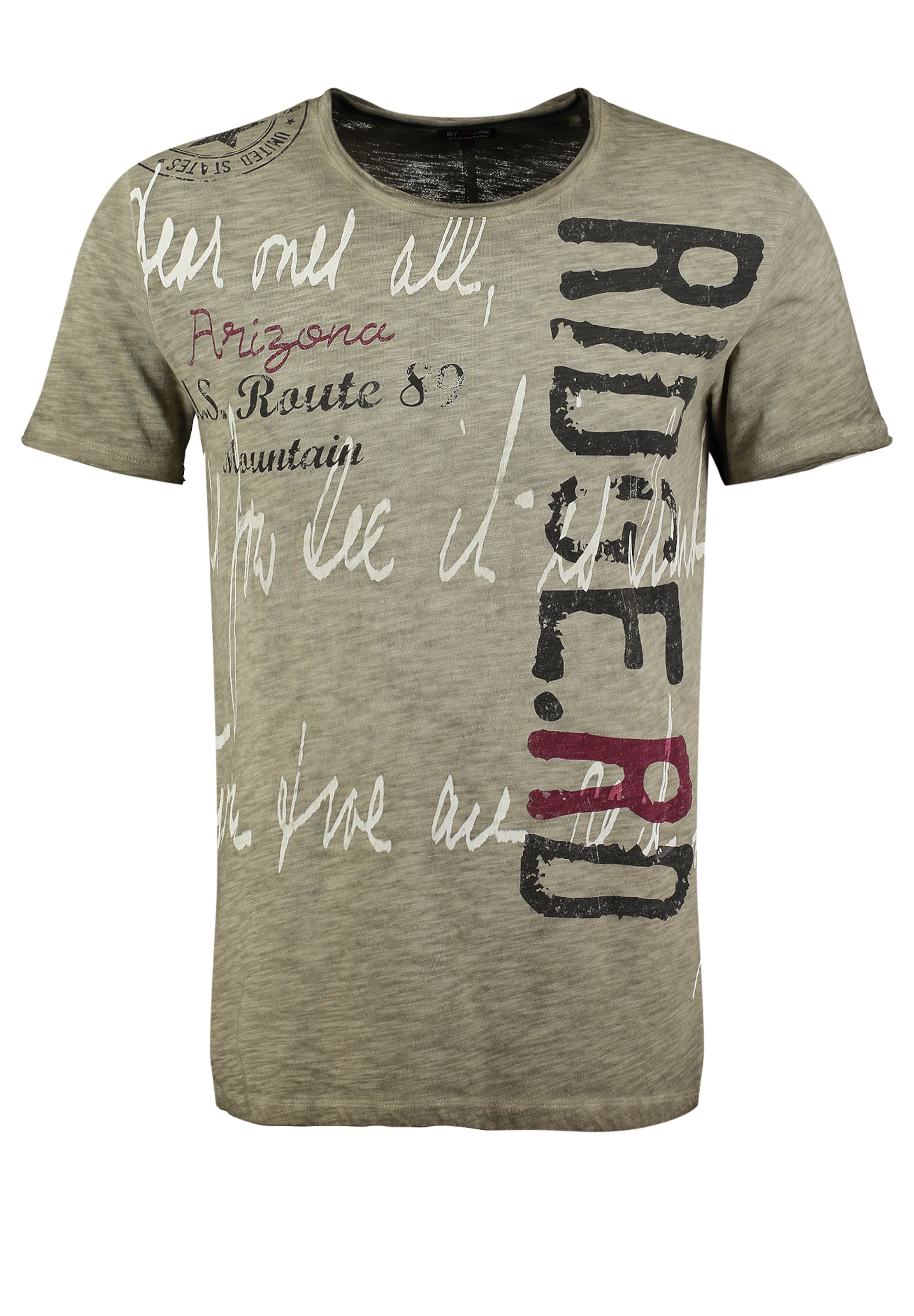 Key Largo T-shirt 'Ridge' i grön: framsida