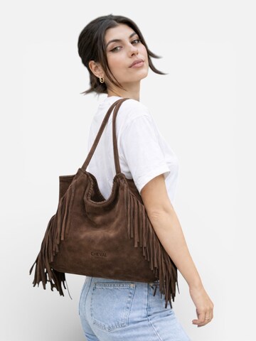 Sac bandoulière 'Camelia' Cheval Firenze en marron : devant
