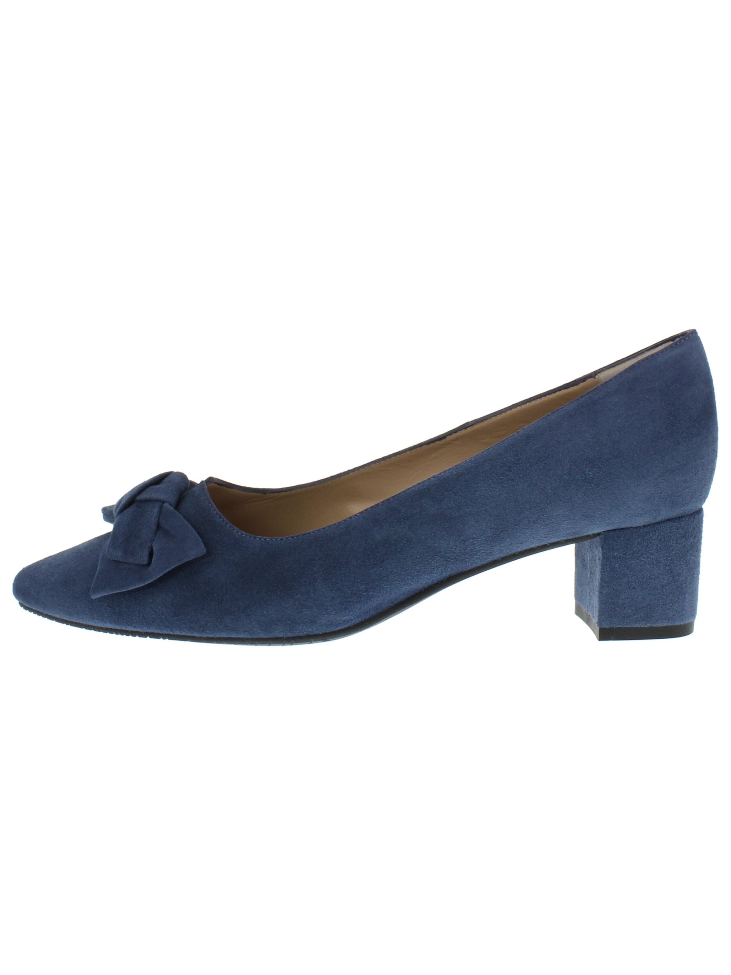 XAVER LUIS Schuhmanufaktur Pumps 'ISABELL - spitze Pumps mit Schleife' in Blue: front