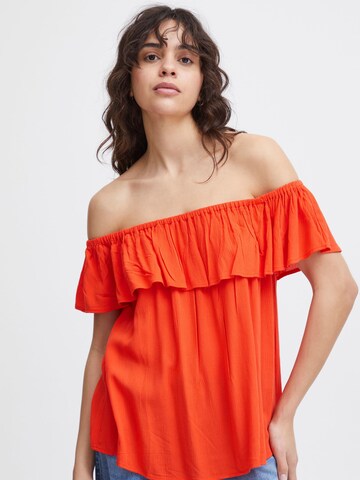 ICHI - Blusa 'Marakech' em laranja: frente