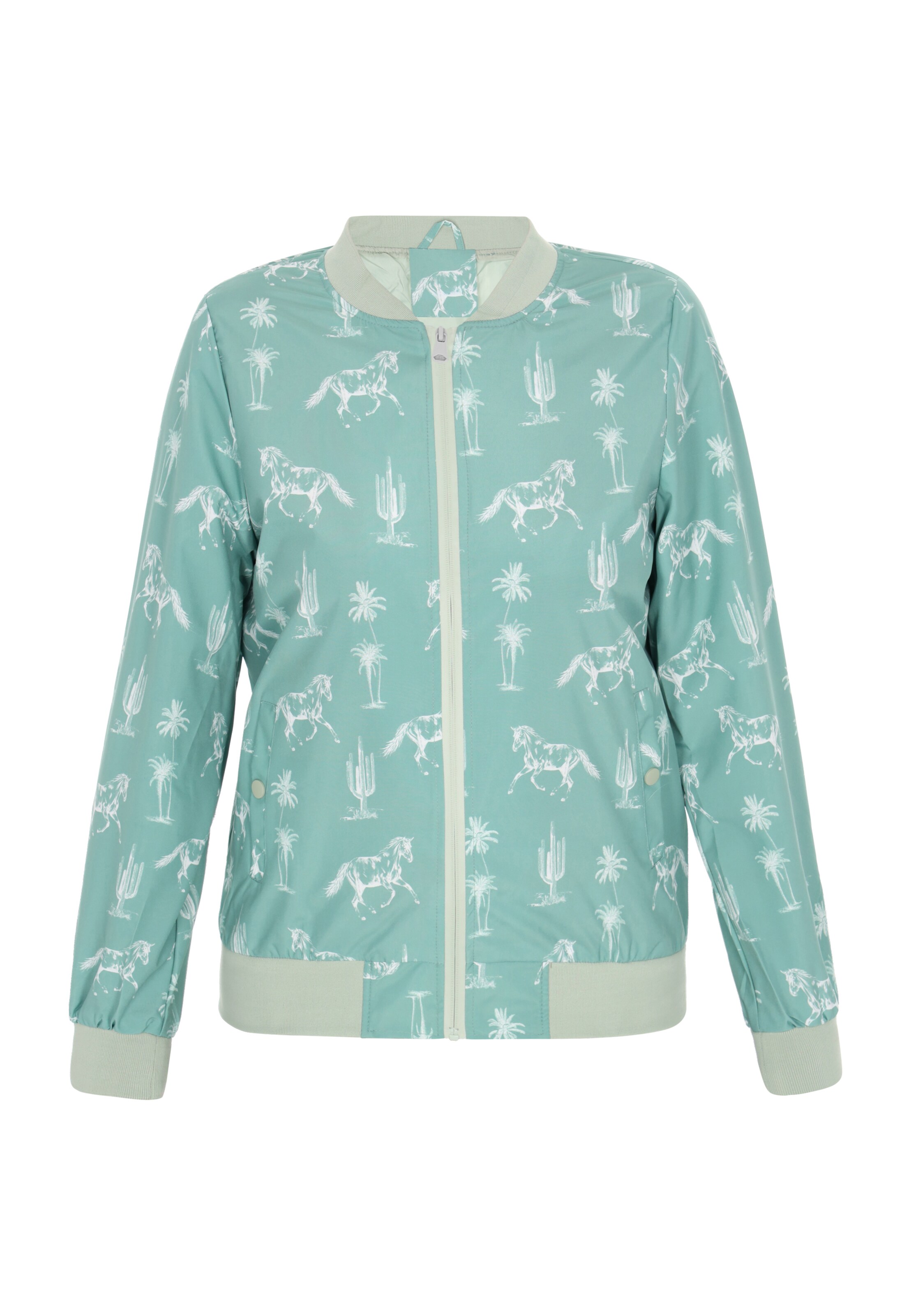 NALLY Between-season jacket in Green: front