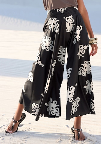 Wide Leg Pantalon LASCANA en noir