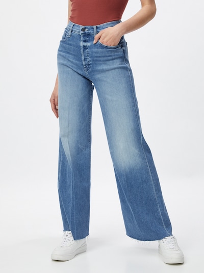 MOTHER Jeans 'THE TOMCAT ROLLER FRAY' in de kleur Blauw denim, Modelweergave