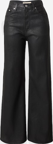 LEVI'S ®Wide Leg/ Široke nogavice Traperice 'Ribcage' - crna boja: prednji dio