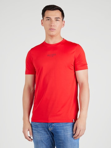 T-Shirt TOMMY HILFIGER en rouge : devant