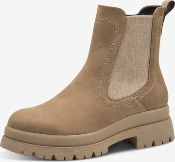 Boots chelsea di Tamaris in beige: frontale