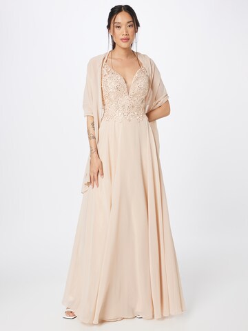 mascara Evening dress in Beige